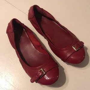 Red Cole Haan buckle flats size 7
